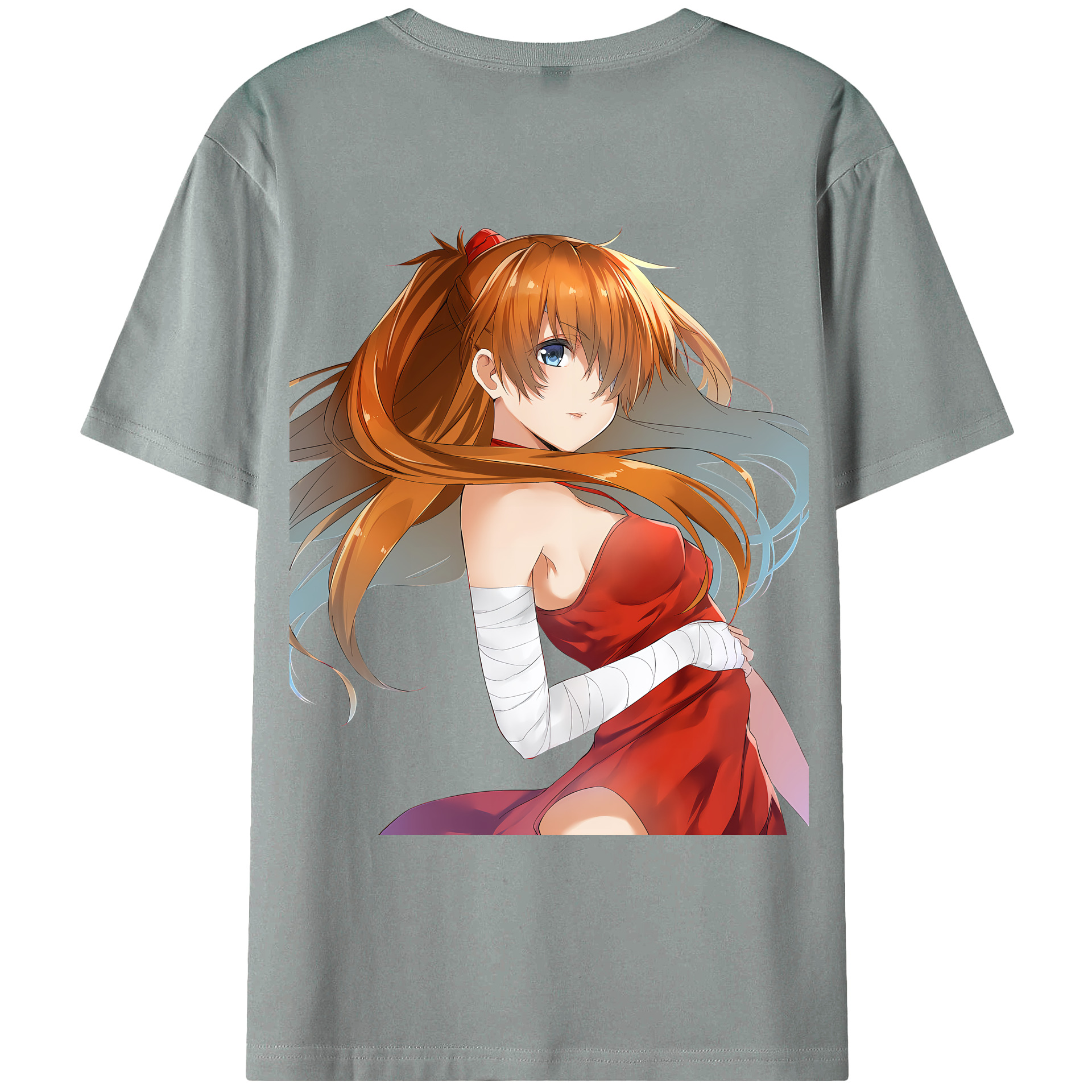 （画像用） EVA 新世紀エヴァンゲリオン 綿100％ メンズ半袖Tシャツ（バックプリント） 通気性